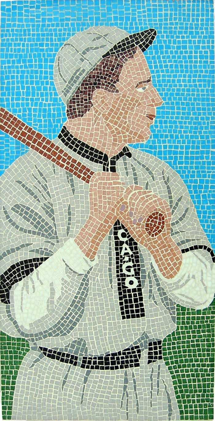 Joe Tinker Mosaic Portrait for Lakeview Baseball Club