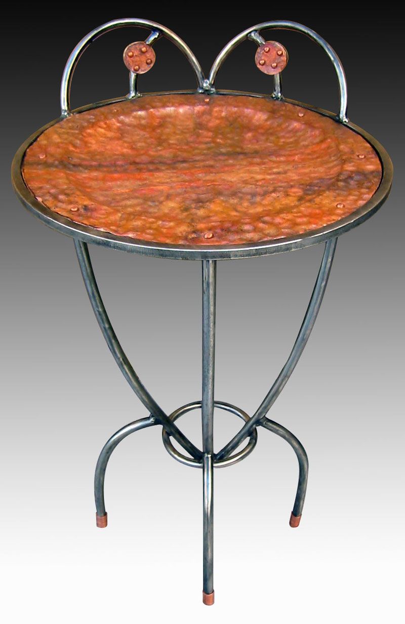 Rocket Stool steel and copper stool