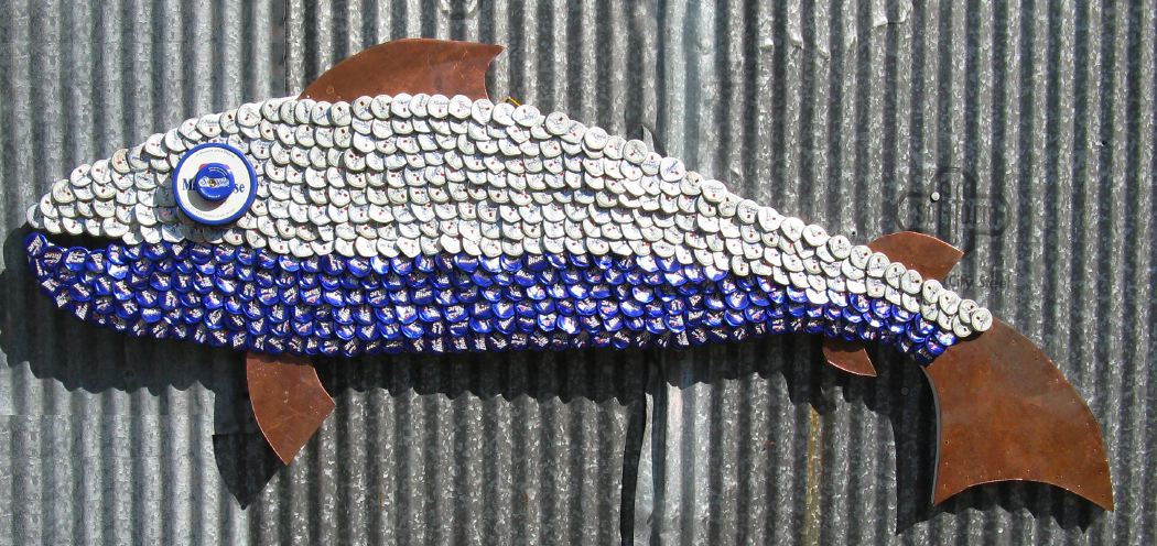Bottle Cap Mosaic Fish No. 45, 2008