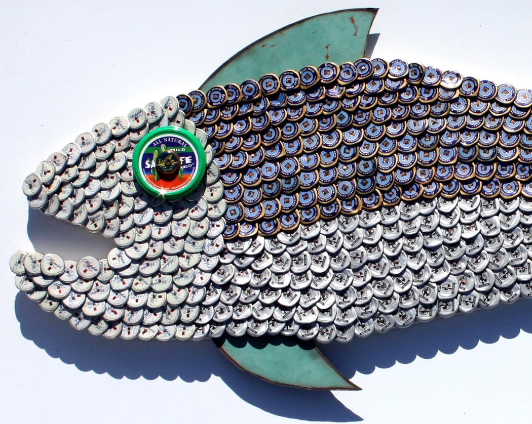 Bottle Cap Mosaic Fish No. 52, 2011