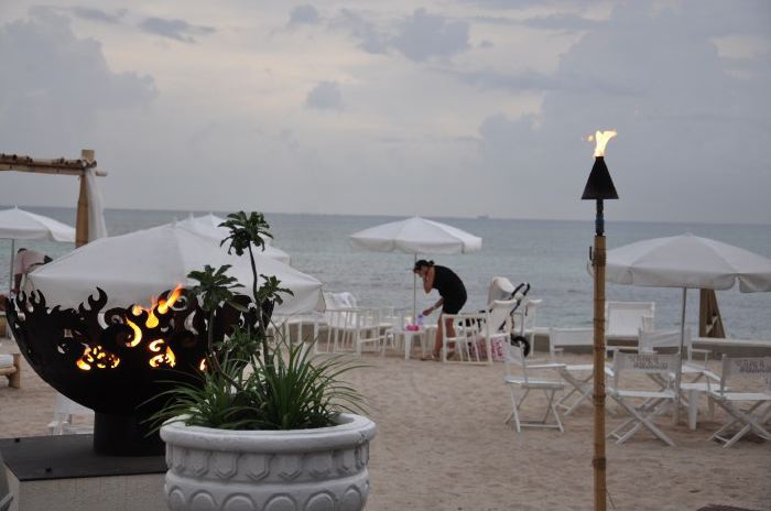 Great Bowl O' Fire 37 Inch Sculptural Firebowls™ at Tiki Beach, Grand Cayman