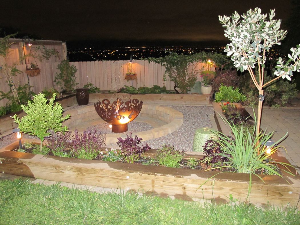 Great Bowl O Fire Firebowl round stone and gravel patio
